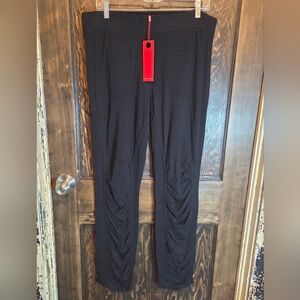 NWT XCVI WEARABLES Chic Black Ruched Leggings Sz M